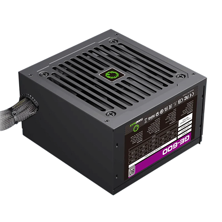 Power Supply ATX 600W GAMEMAX GE-600, 80+, 120mm, Active PFC, Temperature control fan, Black
