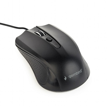 Mouse Gembird MUS-4B-01, Optical, 800-1200 dpi, 4 buttons, Ambidextrous, Black, USB