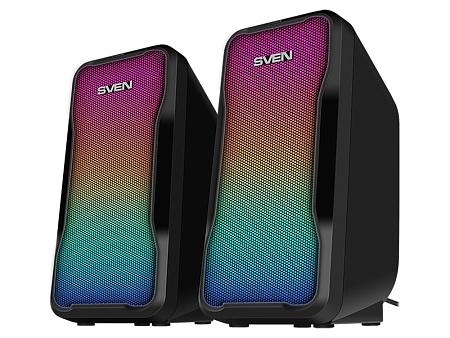 Speakers SVEN "435" Black, 10w, USB power / DC 5V, RGB Light