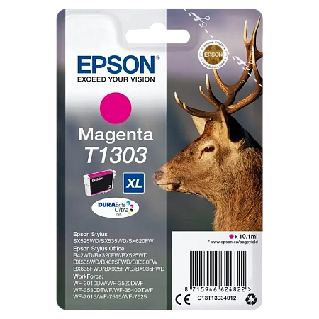 Картридж чернильный Epson C13T13034012, 10мл, Пурпурный,бумага ,чернила, Opc, тонер, dvd, duracell, батарейки Картридж чернильный Epson C13T13034012, 10мл, Пурпурный,бумага ,чернила, Opc, тонер, dvd, duracell, батарейки