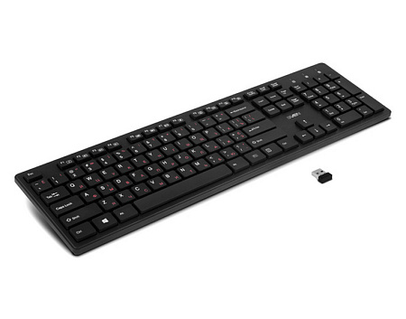 Wireless Keyboard SVEN KB-E5800W, Fn keys, Splash proof, 1xAAA, 2.4Ghz, EN/RU, Black