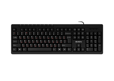 Клавиатура SVEN KB-C3010, Проводное, Чёрный Клавиатура SVEN KB-C3010, Проводное, Чёрный