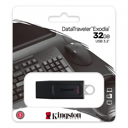 USB Flash накопитель Kingston DataTraveler Exodia, 32Гб, Черный/Белый