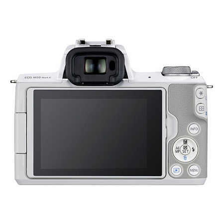 Беззеркальный фотоаппарат Canon EOS M50 Mark II, White + EF-M 15-45 IS, Белый