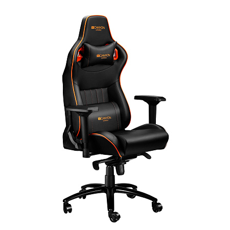 Gaming Chair Canyon Corax, Maximum load 150 kg, Headrest & Lumbar cushion, Black/Orange