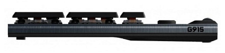 Gaming Wireless Keyboard Logitech G915, Mechanical, Ultra thin, GL Tactile, Aluminum, Media сontrols Gaming Wireless Keyboard Logitech G915, Mechanical, Ultra thin, GL Tactile, Aluminum, Media сontrols
