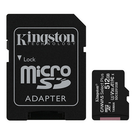 Карта памяти Kingston Canvas Select+, 512Гб (SDCS2/512GB)