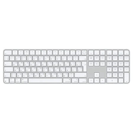 Клавиатура Apple Magic Keyboard with Touch ID and Numeric Keypad A3119 USB-C, Беспроводное, Белый