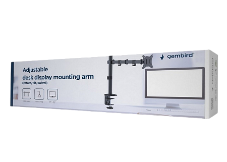 Table/desk 1-display mounting "MA-D1-01" Gembird (rotate,tilt,swivel),17”-32”,up to 9 kg,VESA:75x75,