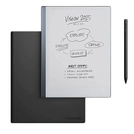 Электронная книга reMarkable 2 - Book Folio Premium, Чёрный, acer,asus,lenovo,hp,dell,планшеты,чехол для планшета, подставка для ноутбука, зарядка для ноутбука