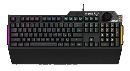 Gaming Keyboard Asus TUF Gaming K1, Mech-Brane, Volume knob, Spill-resistance, 5-zone RGB, Macro Key