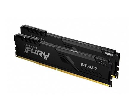 16GB DDR4-3600MHz  Kingston FURY Beast (Kit of 2x8GB) (KF436C17BBK2/16), CL17-21-21, 1.35V, Black