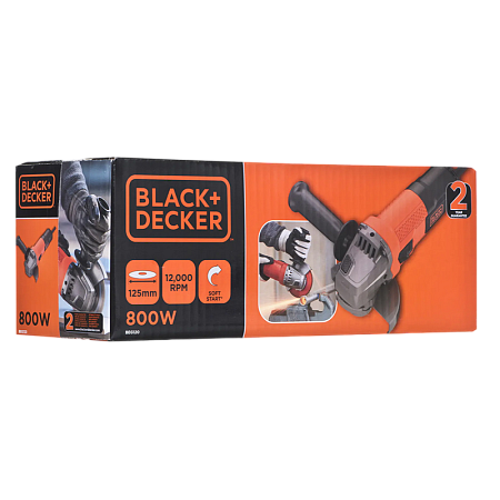 Angle Grinder Black+Decker (BEG120-QS) 800 W 125mm 12.000 rpm Angle Grinder Black+Decker (BEG120-QS) 800 W 125mm 12.000 rpm