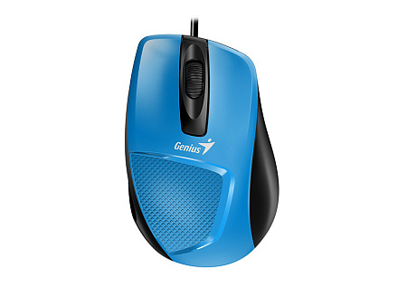 Mouse Genius DX-150X, 1000 dpi, 3 buttons, 74g, Ergonomic, 1.5m, USB, Blue