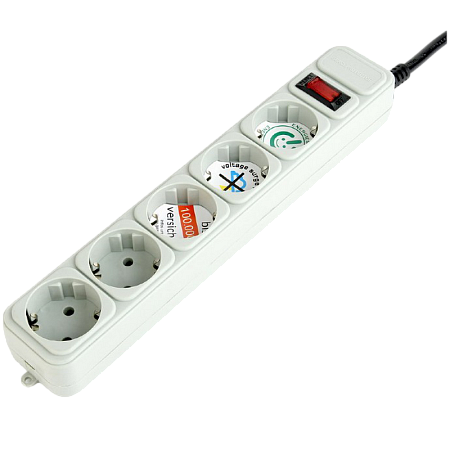 Surge  Protector Gembird SPG3-B-15C, 5 Sockets, 4.5m, up to 250V AC, 16 A, Grey