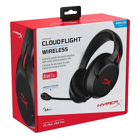 Игровая Гарнитура HyperX Cloud Flight PS5, Беспроводной, Чёрный