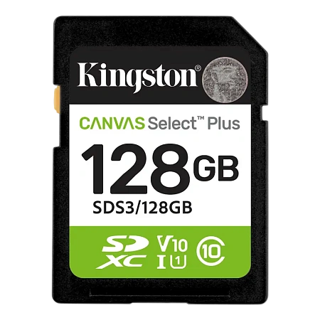 Карта памяти Kingston Canvas Select Plus, 128Гб (SDS3/128GB) Карта памяти Kingston Canvas Select Plus, 128Гб (SDS3/128GB)