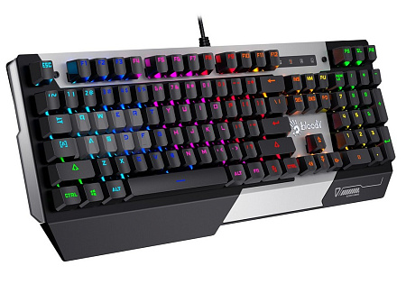 Gaming Keyboard Bloody B865R, Mechanical, Optical Linear SW, 8 ABS Keycaps, Fn keys, Spill-Resistant Gaming Keyboard Bloody B865R, Mechanical, Optical Linear SW, 8 ABS Keycaps, Fn keys, Spill-Resistant