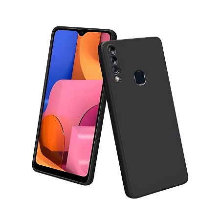 Helmet Case Liquid Silicone Samsung A20S, Black