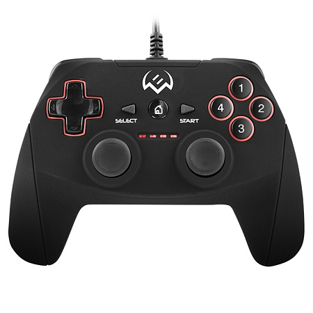 Gamepad SVEN GC-750, 4 axes, D-Pad, 2 mini joysticks, 11 buttons, Vibration feedback, Soft-touch coa