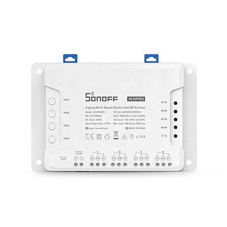Sonoff Wi-Fi 4-Gang Smart Switch with RF Control 4CHPROR3 Sonoff Wi-Fi 4-Gang Smart Switch with RF Control 4CHPROR3