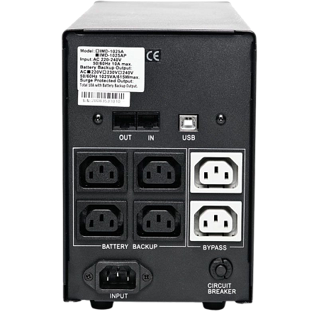 UPS PowerCom IMD-1200AP 1200VA/720W Line Interactive, AVR, LCD, RJ45/RJ11, USB, 3xSchuko Sockets