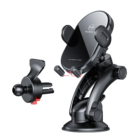 Mcdodo Wireless Charger Car Mount 15W Suction Cup Mount*1, Air Vent Clamp*1 Space Series, Black Mcdodo Wireless Charger Car Mount 15W Suction Cup Mount*1, Air Vent Clamp*1 Space Series, Black