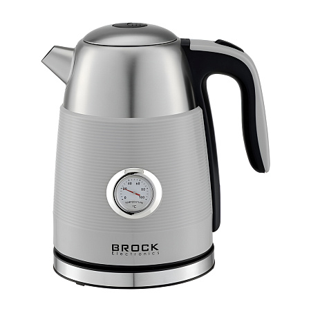 BROCK Electric Kettle WK 9805 GY, 1.7L, 1850-2200W, Grey