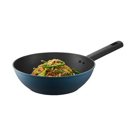Ambition, Wok, Azzuro, 26 Cm, Qualum Basic Coating, Aluminium