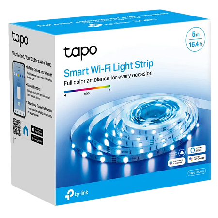 TP-LINK "Tapo L900-5", Smart Wi-Fi LED Dimmable Strip, Multicolor, 5 Meters