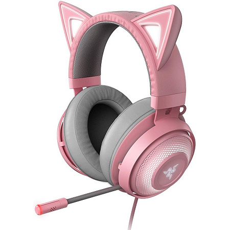Gaming Headset Razer Kraken Kitty, 50mm drivers, 20-20kHz, 32 Ohm, 109db, 408g, ANC, Stream Reactive