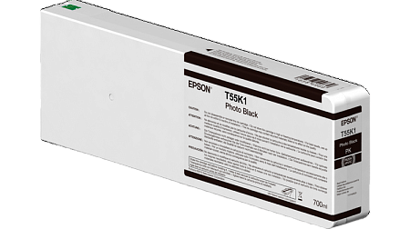 Картридж чернильный Epson Ink Cartridge T55K100 UltraChrome HDX/HD, Ph Black, 700мл, Черный Фото