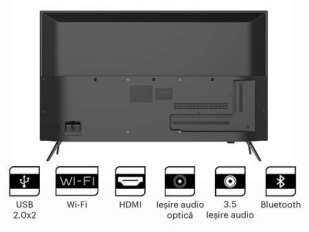 40" LED SMART Телевизор KIVI 40F750NB, 1920x1080 FHD, Android TV, Чёрный