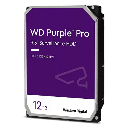 3.5" HDD 12.0TB-SATA-256MB Western Digital  "Purple Pro (WD121PURP)", Surveillance, CMR