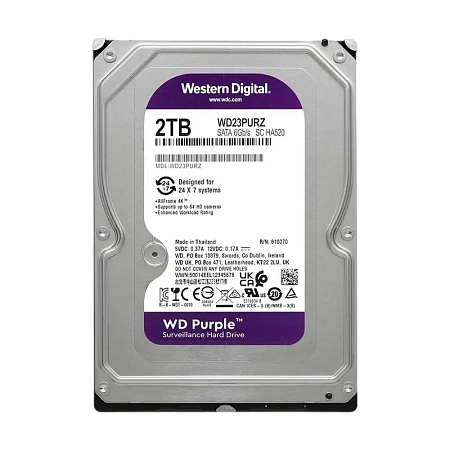 Жесткий диск Western Digital WD Purple, 3.5", 2 ТБ <WD23PURZ>