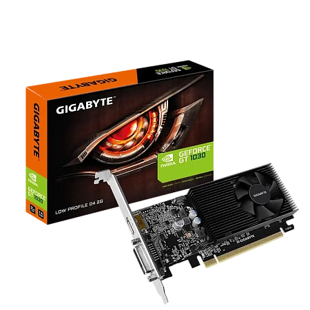 Видеокарта Gigabyte GV-N1030D4-2GL,  2ГБ DDR4 64бит,процессоры ,оперативная память, ssd, M2, hdd, кейсы