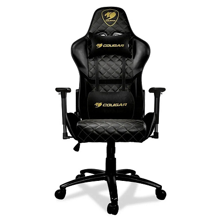 Gaming Chair Cougar ARMOR ONE Royal Black/Gold, User max load up to 120kg / height 145-180cm