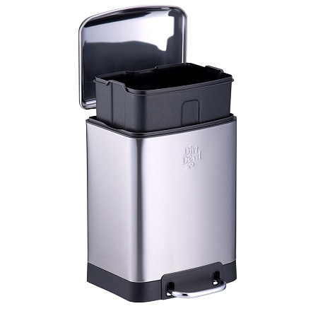Dirt Devil Pedal Bin 6 L Soft Close Silver DDPBIN6 Dirt Devil Pedal Bin 6 L Soft Close Silver DDPBIN6