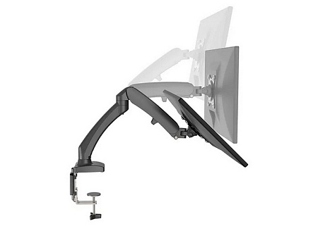 Table/desk stand for 2 monitors Barkan M142P, 13"-29" 75x75,100x100, up to 12kg