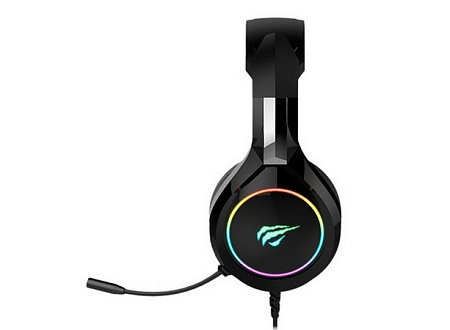 Gaming Headset Havit HV-H2232d, 50mm driver, 20-20kHz, 21 Ohm, 109dB, 2.2m, 3.5mm+USB, RGB, Black