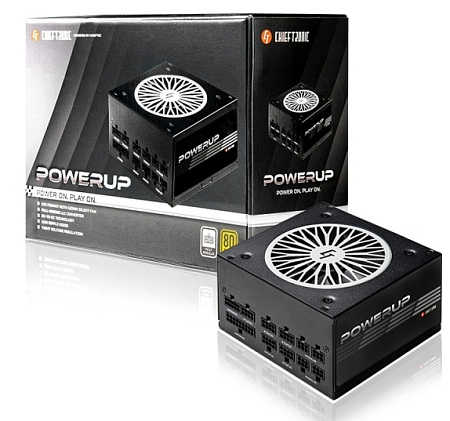 Power Supply ATX 750W Chieftec PowerUP GPX-750FC, 80+ Gold, 120mm, Active PFC, Full Bridge LLC + DC/
