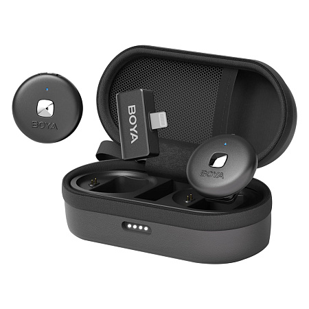 Boya Wireless Microphone Dual-Channel System (Omic-D-B), Lightning Jack, Black Boya Wireless Microphone Dual-Channel System (Omic-D-B), Lightning Jack, Black