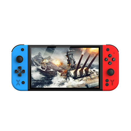 DDZONE G90 Handheld Retro Game Console 7.0 inch HD, 64GB Built-in Games Linux, Red-Blue