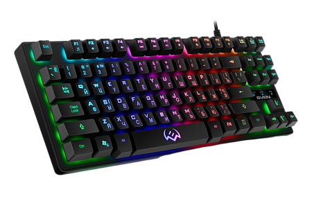 Gaming Keyboard SVEN KB-G7400, TKL, Fn keys, Backlight, WinLock, 1.8m, USB, EN/RU, Black