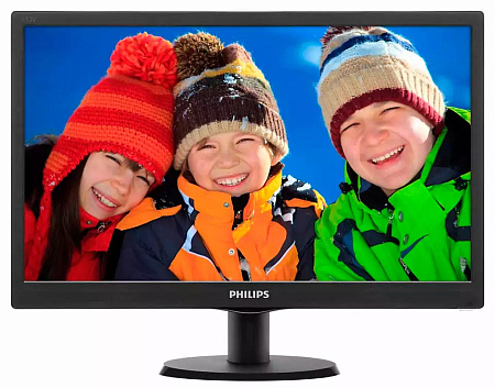 18.5" PHILIPS "193V5LSB2", Black (1366x768, 200cd, 5ms, LED10M:1, D-Sub)