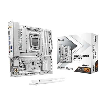 Материнская плата ASRock B850M CHALLENGER WIFI WHITE, AMD B850, Micro-ATX