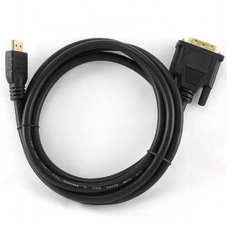 Cable HDMI to DVI  0.5m Cablexpert, male-male, GOLD, 18+1pin single-link, CC-HDMI-DVI-0.5M