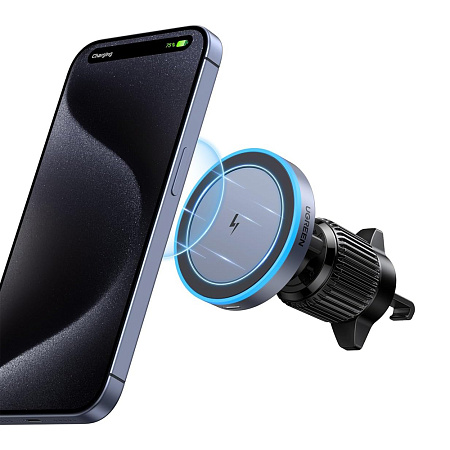 UGREEN Car Mount Charger Wireless Qi2 15W, 360 Rotation, Black | W708 UGREEN Car Mount Charger Wireless Qi2 15W, 360 Rotation, Black | W708