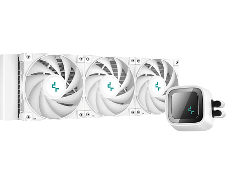 AIO Liquid Cooling Deepcool "LS720 White" (<32.9dBA, 85.85CFM, 3x120mm, ARGB LED, 1607 g.)