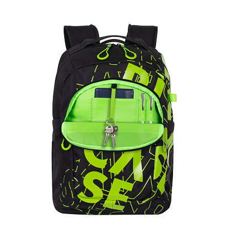 Backpack Rivacase 5430, for Laptop 15,6" & City bags, Black/Lime